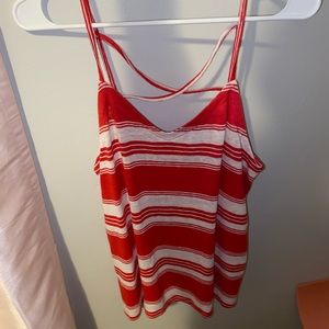 red striped tank top